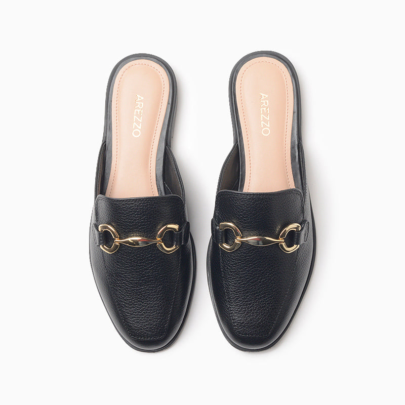 Zuecos Arezzo Negro Jazmin
