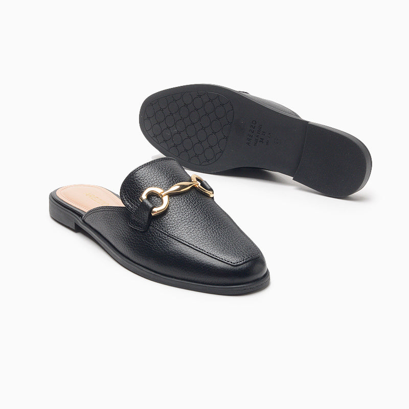 Zuecos Arezzo Negro Jazmin